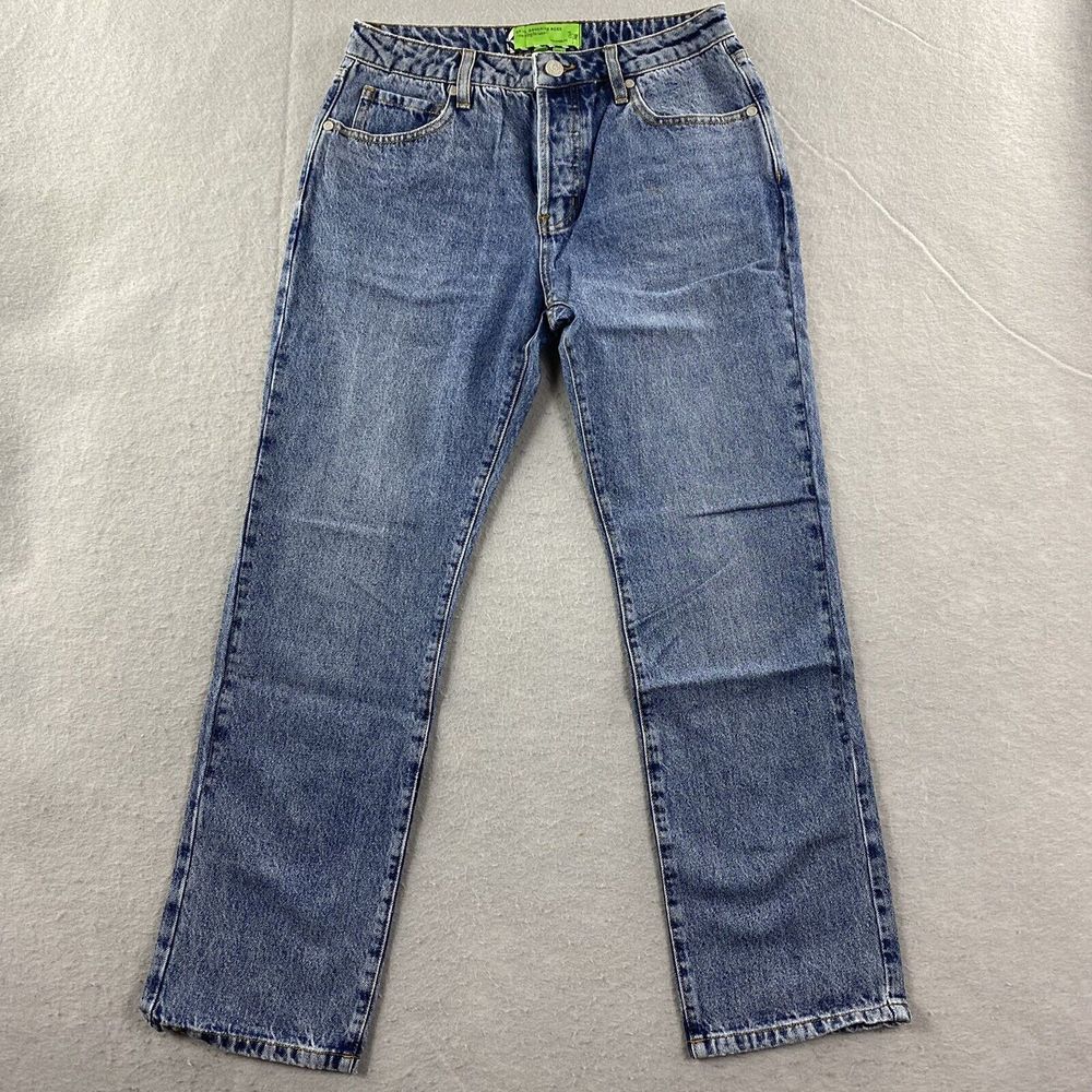 Free People x Sandrine Rose Jeans Womens 26 Straight Leg Mid Rise Button Fly